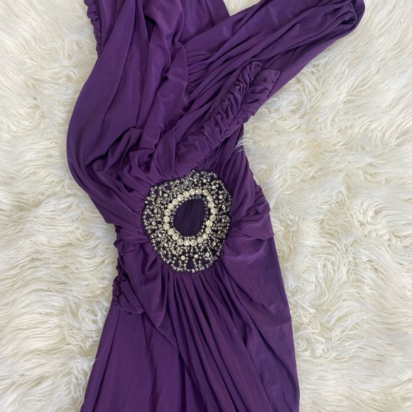 Bridesmaid Dress| Evening dress | Embellished Purple Dress - Picture 2 of 10